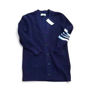 Old Navy Navy Blue Cardigan with White Stripes